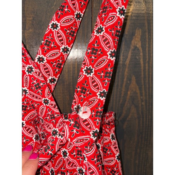 Nashville Red Paisley Print Skirt Vintage‎ Retro Style Large - Picture 3 of 7